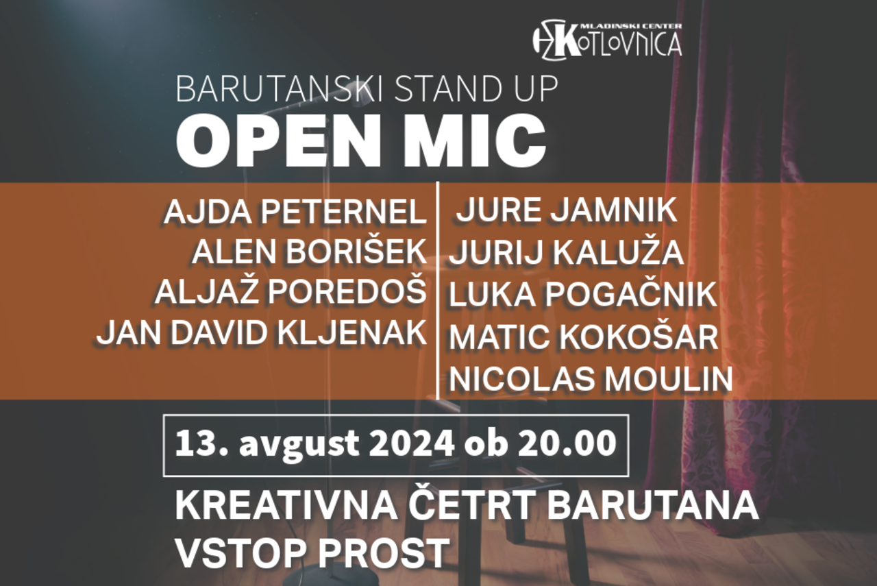 Barutanski stand up: Open mic