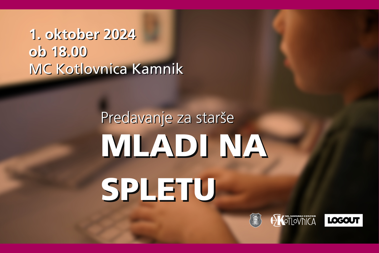 Predavanje za starše - Mladi na spletu