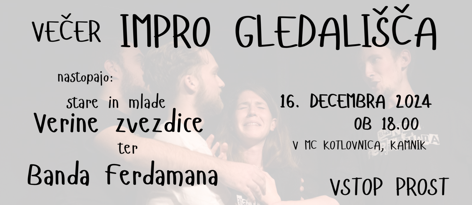 Večer impro gledališča: Verine zvezdice in Banda Ferdamana