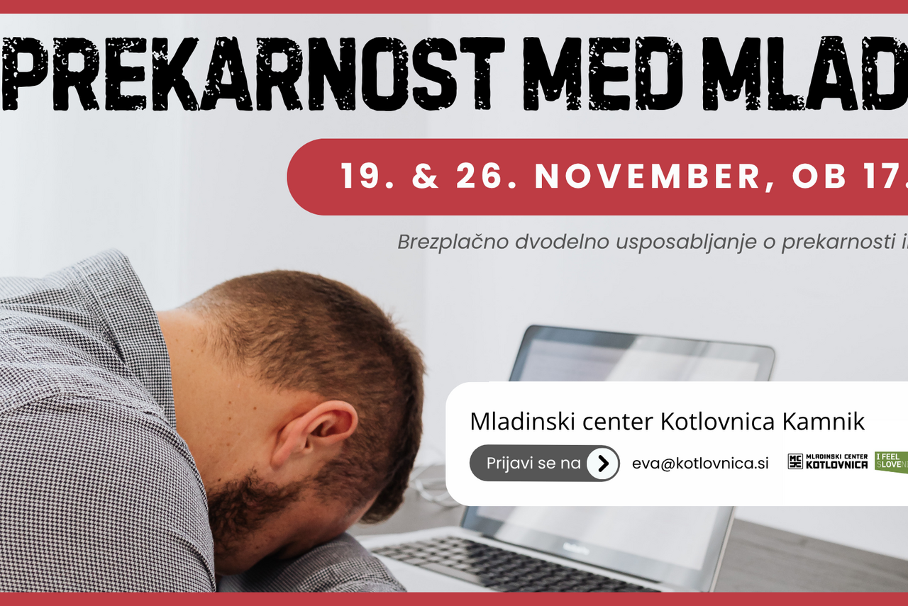 Prekarnost med mladimi / brezplačno dvodelno usposabljanje