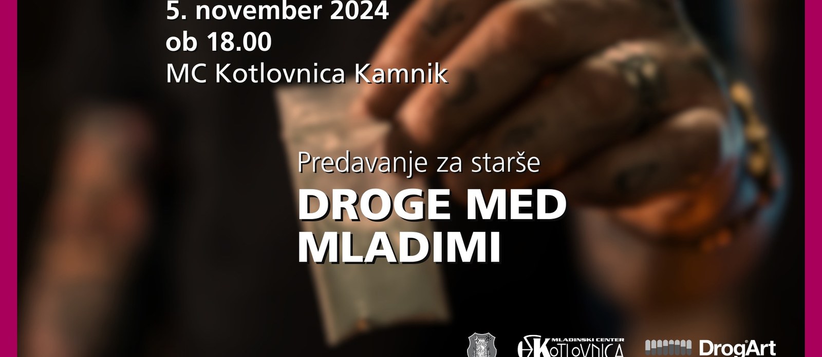 Predavanje za starše - Droge med mladimi