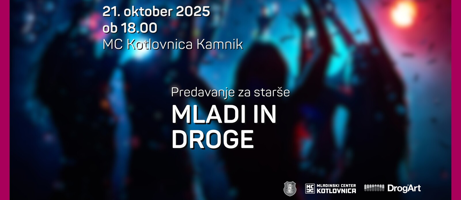 Predavanje za starše – Mladi in droge